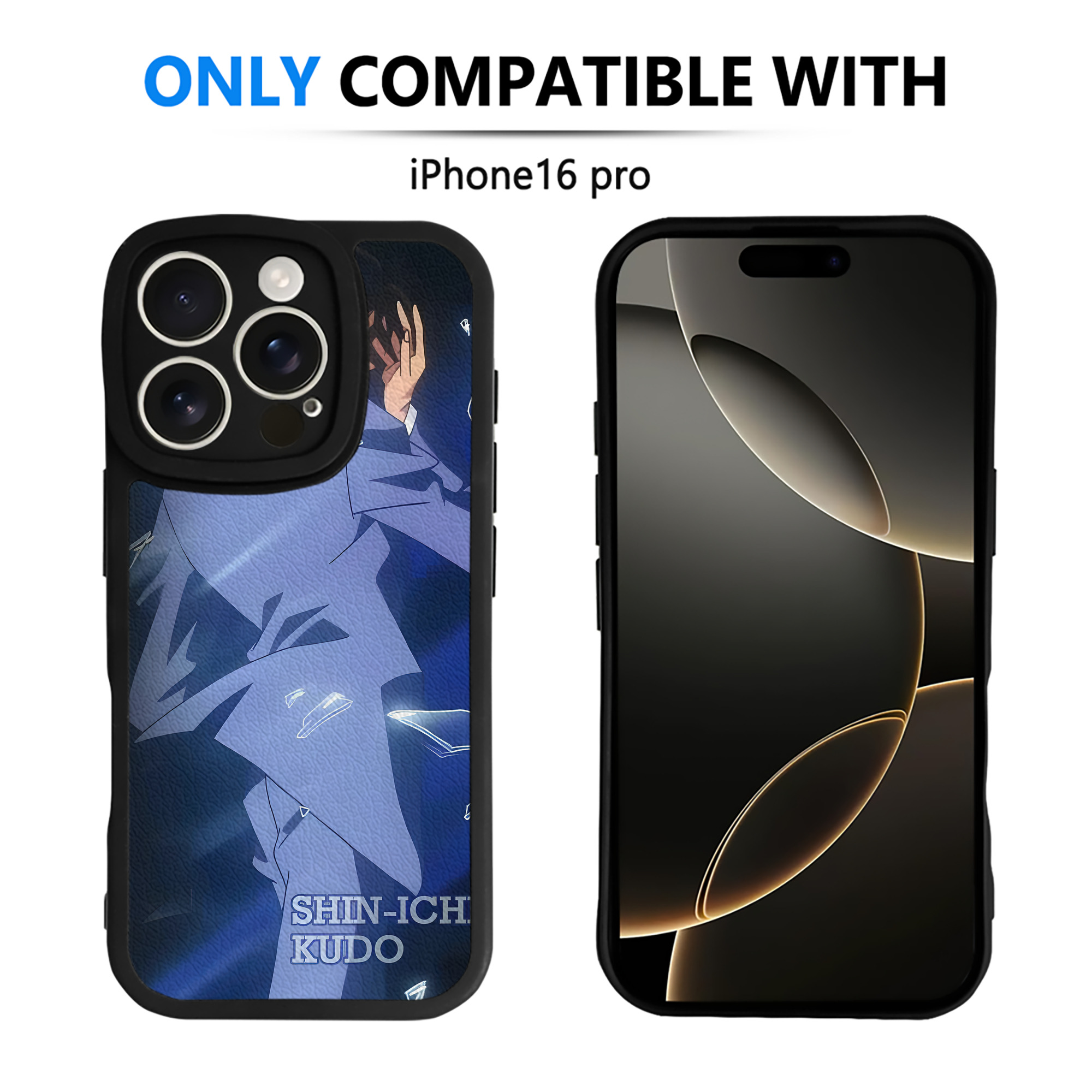 （画像用） 名探偵コナン Detective Conan 【iPhone 16シリーズ対応】シリコンスマホケース（レザー調） 材質：シリコン